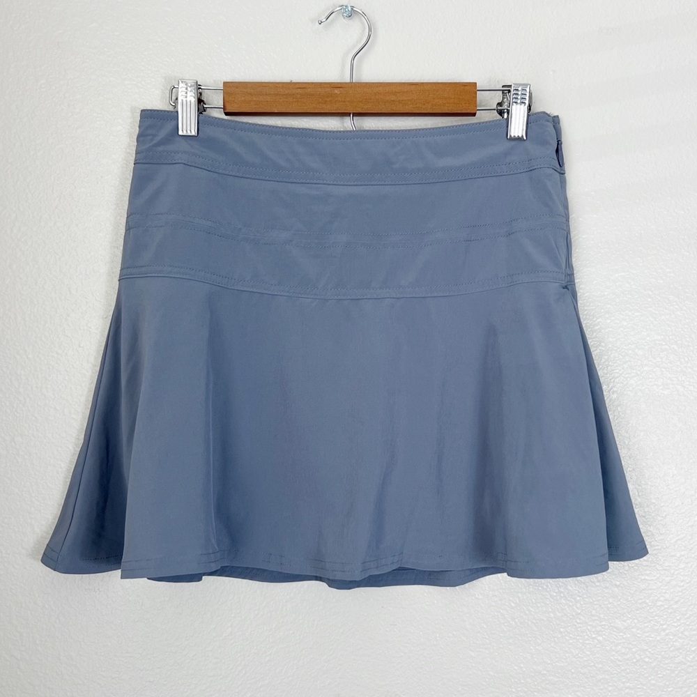 Athleta “All Day” Semi-Fitted Mid-Rise Blue/Grey Skort Women’s Size 6 Petite
